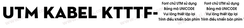 UTM Kabel KTttf字体转换